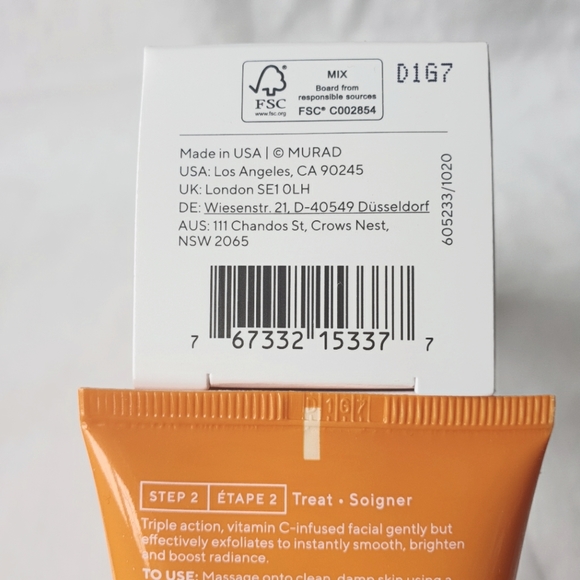 Murad Environmental Shield Vita-C Triple Exfoliating Facial 80ml Full Size New - Picture 5 of 6